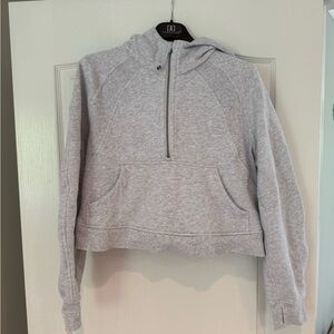 Lululemon Athletica Light Gray Oversized Scuba Half Zip